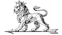Logo Peugeot - lion à la flèche, 1858